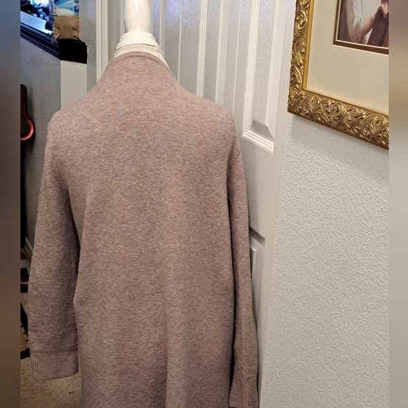 Madewell Kent Open Front Heathered Pink Duster/Cardigan   Size S - Picture 2 of 6